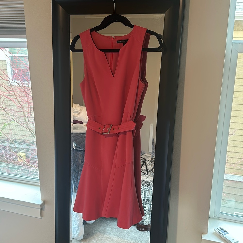 White House Black Market pink fit and flare dress